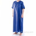 Ikaf Omani -stijl Moslim mannelijke jurk met lange mouwen